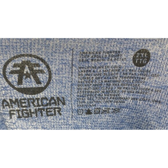 American Fighter T Shirt XXL Parkside Premium Athletic Long Sleeve Blue Black - Picture 6 of 7